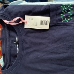Vineyard Vines L/S Nautical Blue Tee Shirt NWT